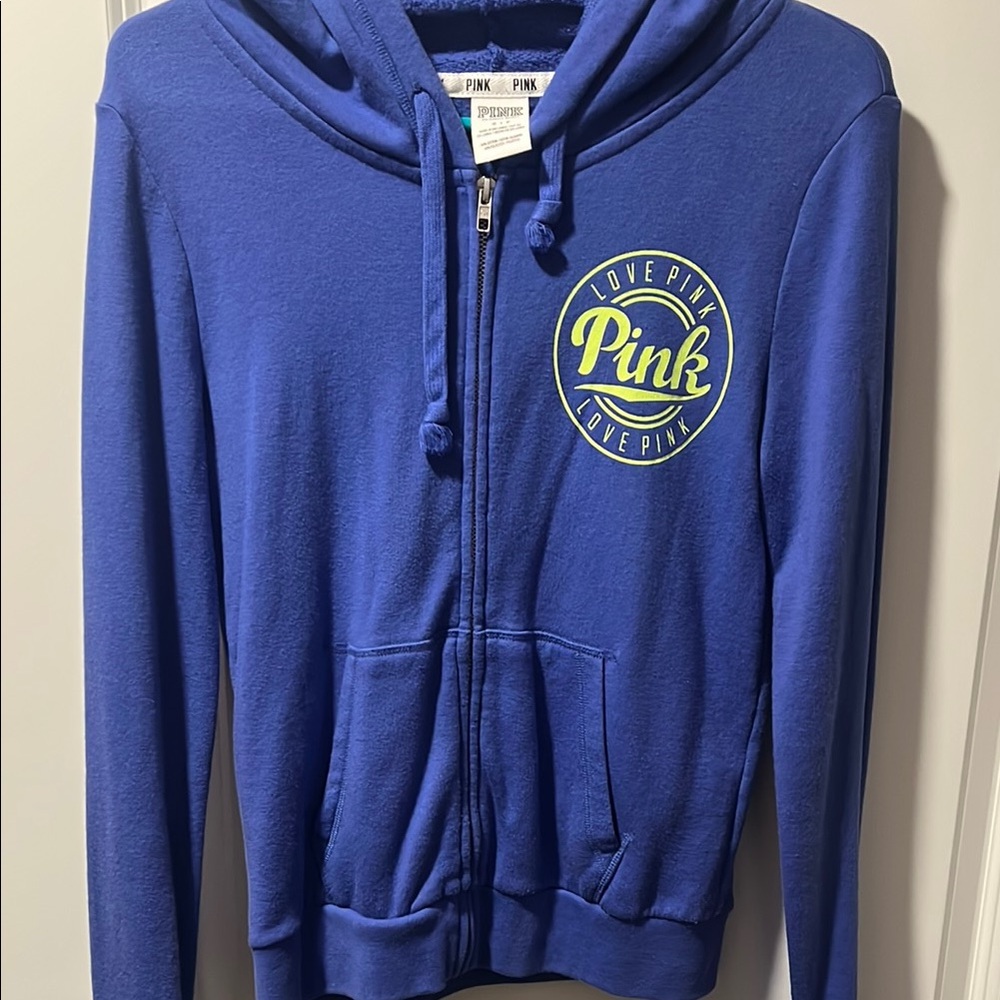 Blue Logo Zip Up Hoodie - Picture 8 of 8